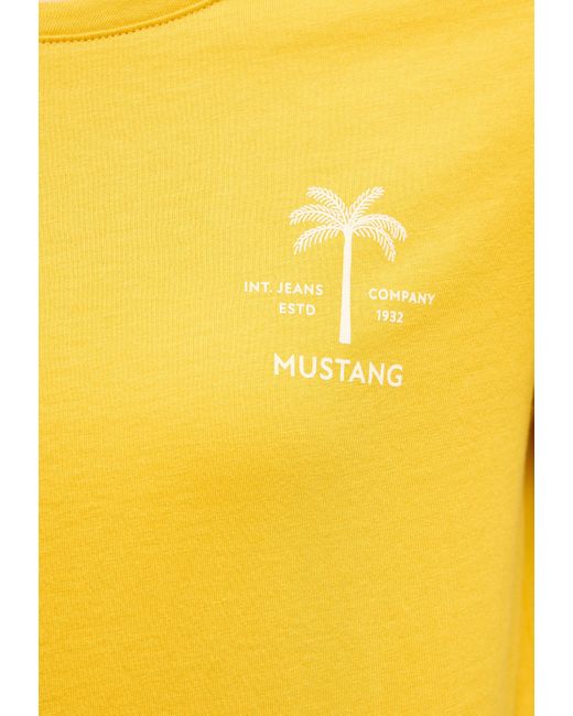 Mustang Yellow Kurzarmshirt T-Shirt