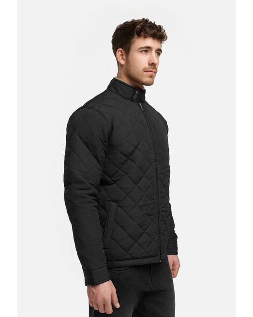 INDICODE INDoro Leichte Steppjacke mit Stehkragen in Black für Herren