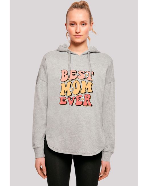 F4NT4STIC White Kapuzenpullover Muttertag best mom ever Retro Blumenmuster Premium Qualität