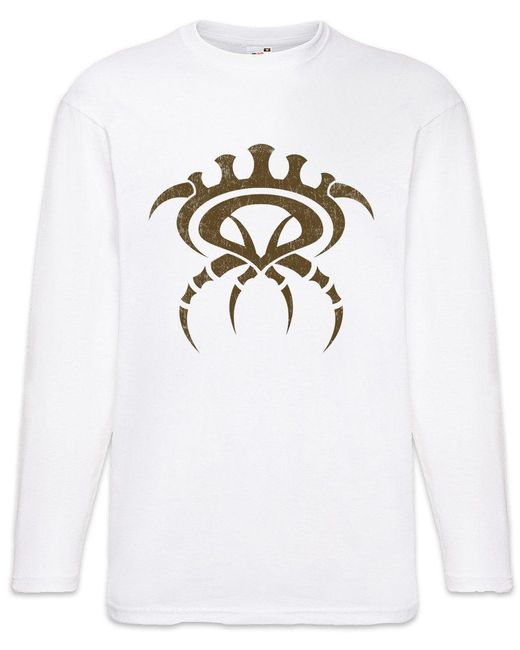 Urban Backwoods Langarmshirt Cthulhu Sigil Of The Three Langarm T-Shirt Call Horror Arkham H. P. in White für Herren