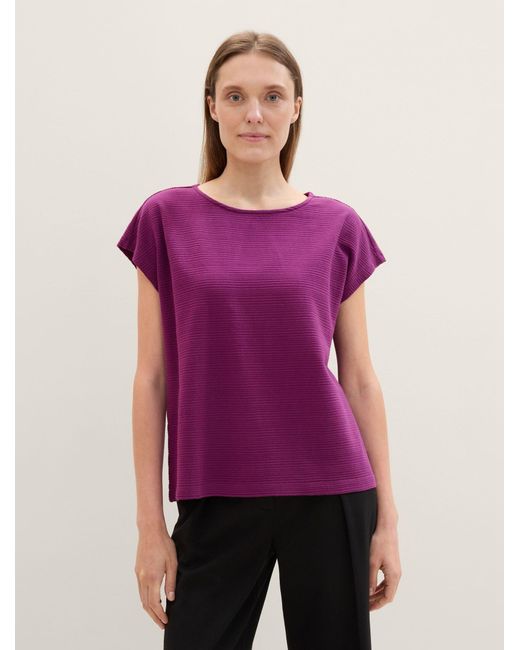 Tom Tailor Purple T-Shirt mit Bio-Baumwolle
