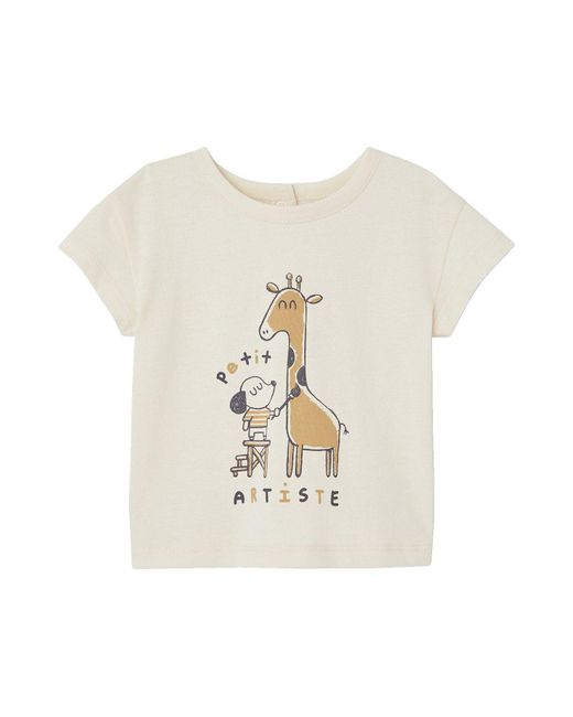VERTBAUDET Shirt 2er-Pack Baby T-Shirts BASIC Druckknpfe in White für Herren