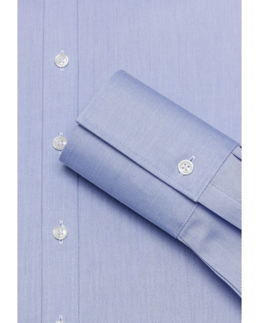 Vincenzo Boretti Blue Klassische Bluse leicht tailliert