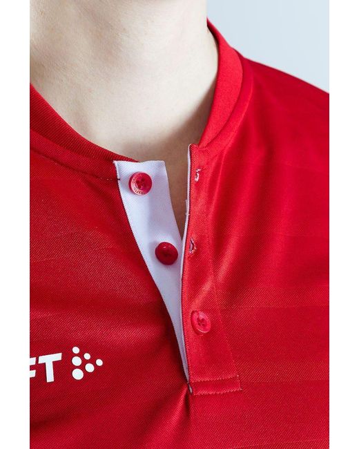 C.r.a.f.t Red T-Shirt PRO CONTROL BUTTON JERSEY W
