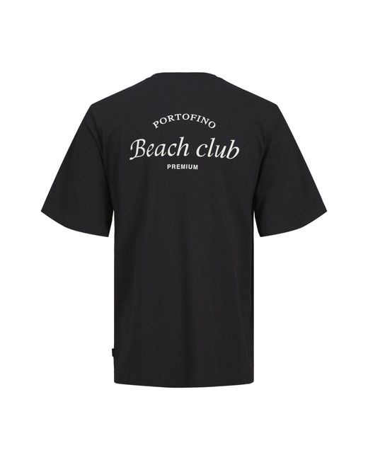 Jack & Jones T-Shirt JPRBLAOCEAN CLUB BACK PRINT SS TEE (1-tlg) in Black für Herren
