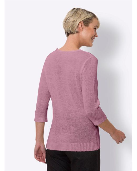 Sieh an! Pink Strickpullover Rundhalspullover