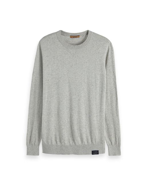 Scotch & Soda & Fleecepullover Pullover Classic Crewneck Pull 149101 in Gray für Herren