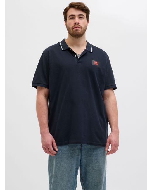 Jack & Jones Poloshirt JJHUDSON POLO SS PLS in Blue für Herren