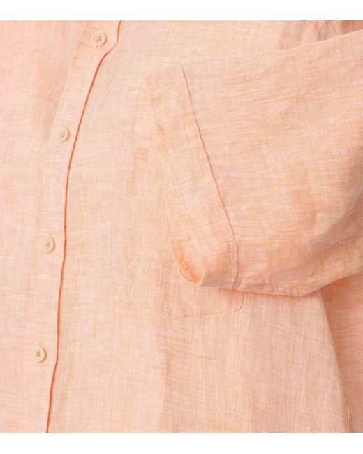 CASA MODA Leinenhemd uni in Pink für Herren