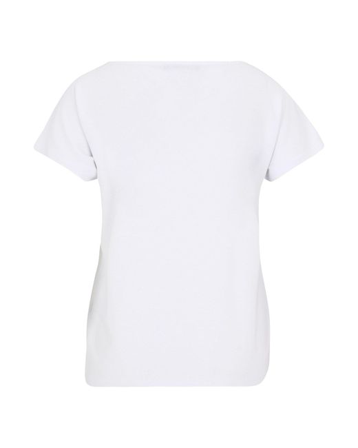 Betty Barclay White Kurzarmshirt Basic Shirt mit U-Boot-Ausschnitt (1-tlg) Druck