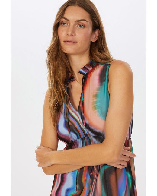 MARC AUREL White Maxikleid mit Summer Dark Print