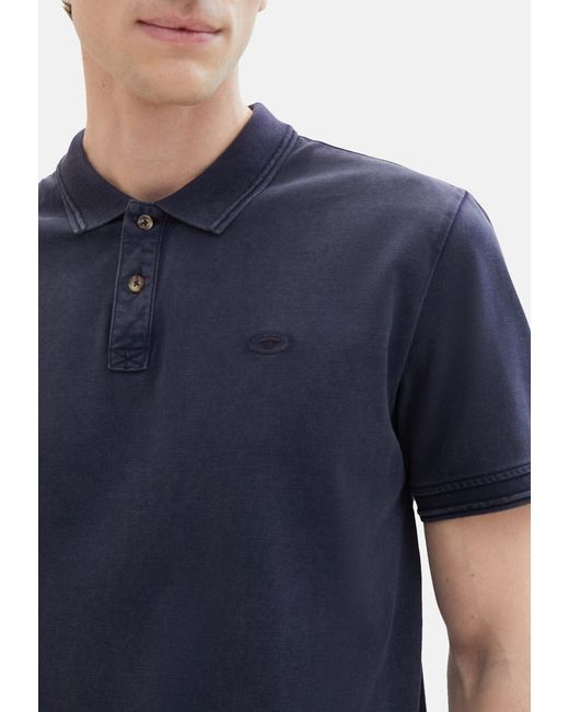 Tom Tailor Poloshirt Kurzarmshirt mit Polokragen (1-tlg) in Blue für Herren