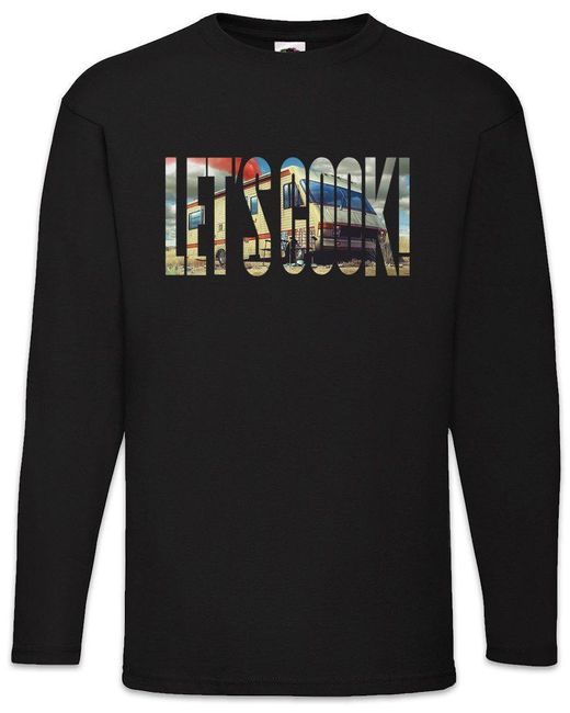Urban Backwoods Langarmshirt ' Cook Langarm T-Shirt Walter Breaking White Ehrmantraut Bad in Black für Herren