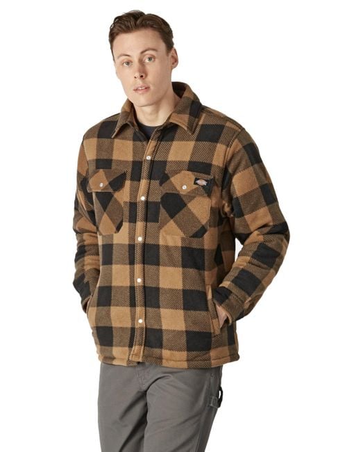 Dickies Thermohemd Portland SH5000, Wattiertes Fleece Hemd Lyst DE in | Schwarz aus im Holzfällerlook Herren für