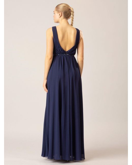 Apart Blue Abendkleid aus hochwertigem Polyester Material mit Rückenausschnitt