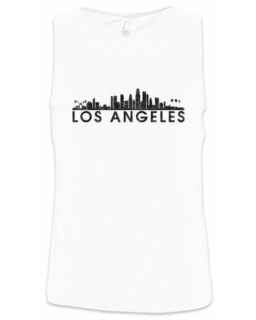 Urban Backwoods Tanktop Skyline Los Angeles Ärmelloses T-Shirt Stadt City Fun United States LA USA America Angels US in Black für Herren