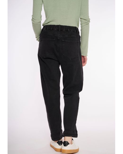 Hailys Black High-waist-Jeans LG HW C JN Mirell mit Gummizug am Bund