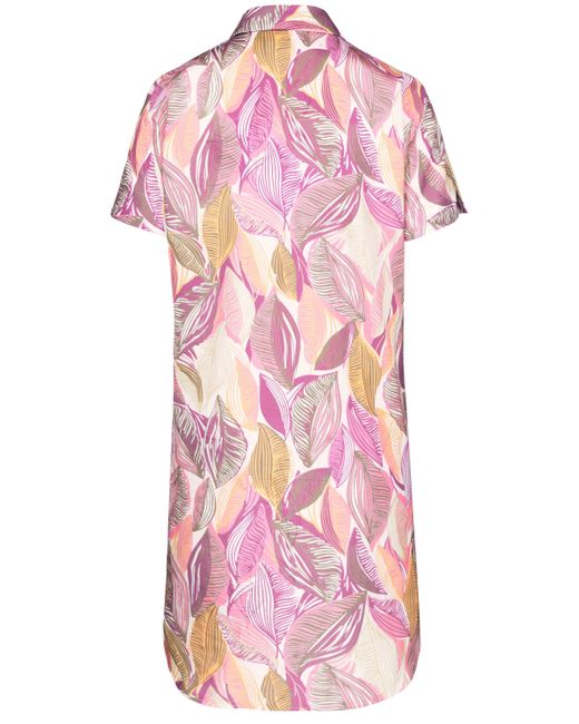 Bianca Pink Hemdblusenkleid ANINA mit modernem mehrfarbigen Druck in Trendfarben
