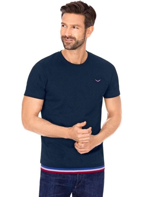 Trigema T-Shirt aus 100% Baumwolle in Blue für Herren