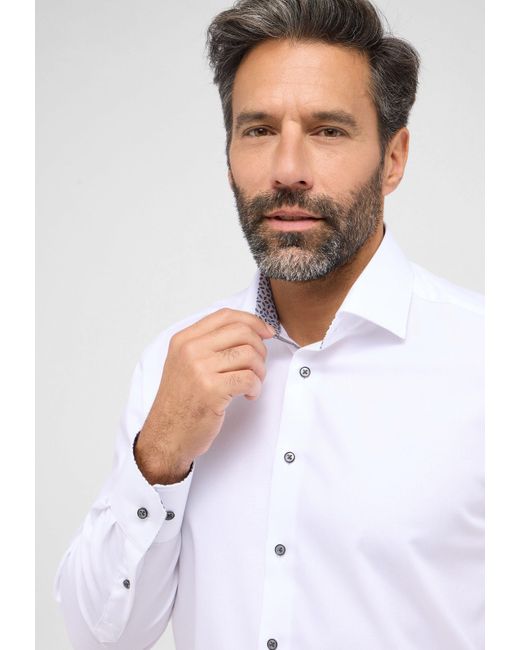 Eterna Langarmhemd in White für Herren