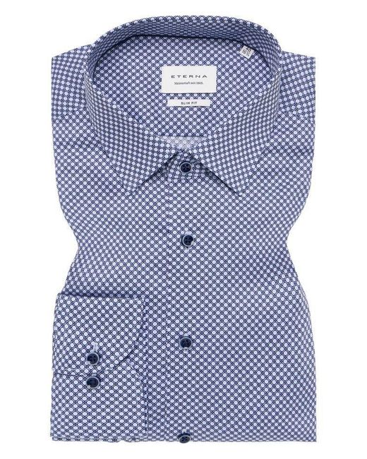 Eterna Langarmhemd in Blue für Herren