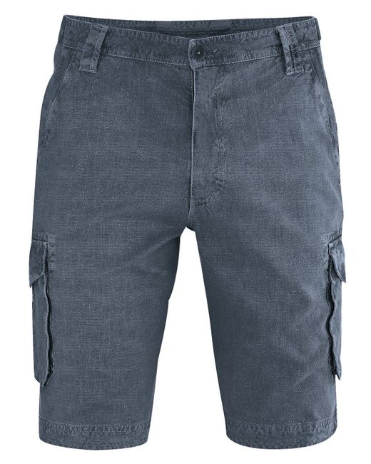 HempAge DH532 Solide Cargoshorts in Blue für Herren