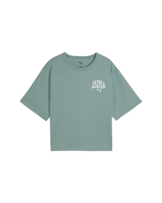 PUMA Green T-Shirt CLASS RELAXED CROP TEE