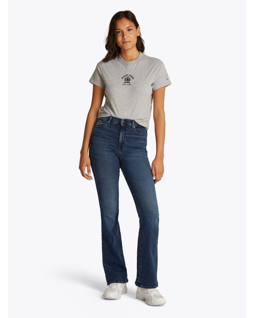 Tommy Hilfiger Blue Schlagjeans SYLVIA HGH FLR BI1267 in blauer Waschung