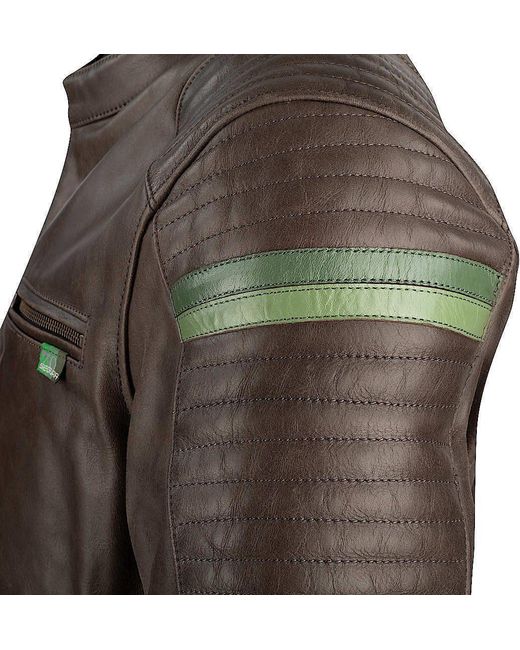 Segura Motorradjacke Cobra Motorrad Lederjacke herausnehmbares Innenfutter in Brown für Herren