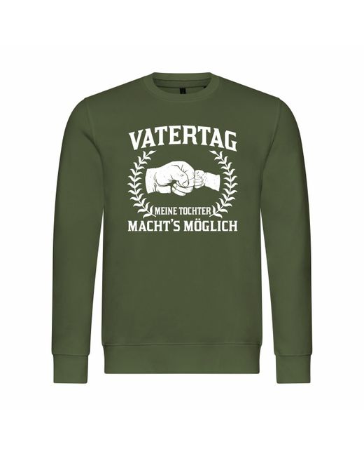 deinshirt Rundhalspullover Pullover Vatertag meine Tochter machts möglich Mit Print Motiv in Green für Herren