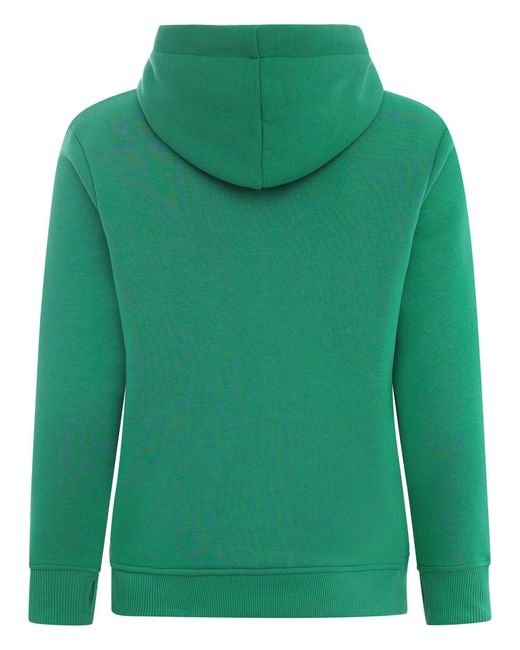 Zwillingsherz Green Sweatshirt mit Kapuze, großer Frontprint, neonfarben