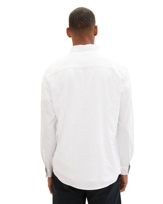 Tom Tailor Langarmhemd in White für Herren