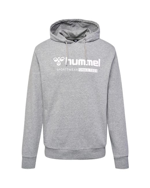 Hummel Kapuzensweatshirt hml Big Logo Sweathoodie GREY MELANGE in Gray für Herren