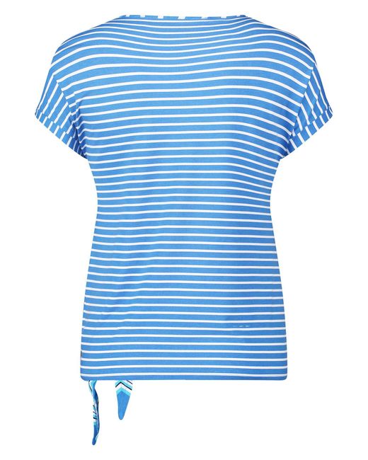 Betty Barclay Blue T-Shirt mit Schleifenknoten (1-tlg) Druck