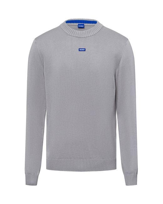 HUGO Strickpullover San Cosmo-C in Gray für Herren
