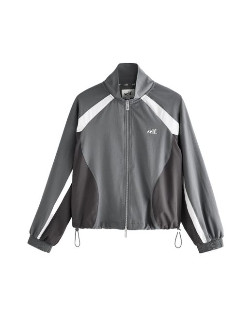 Self Gray Sweatjacke . Jacke mit durchgehendem Reißverschluss (1-tlg)