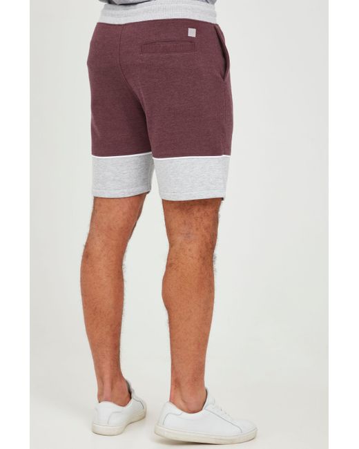 Solid Sweatshorts SDDebber Colorblock Sweat Shorts mit Kordeln in Red für Herren