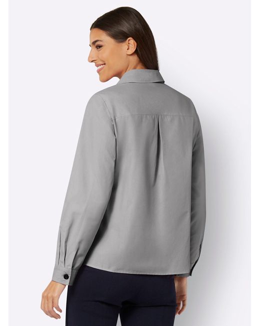 Sieh an! Gray Klassische Bluse