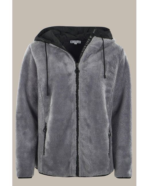 Hajo Blue Plüschjacke Teddyjacke mit Kapuze und Zipp