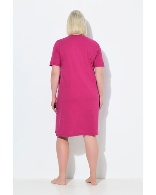 Ulla Popken Pink Bigshirt Bigshirts 2er-Pack HotDog Halbarm