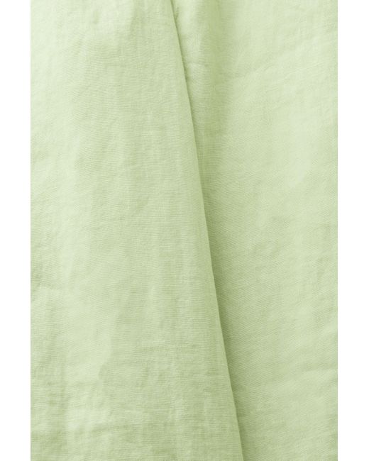 Esprit Green Leinenhose mit Gürtel und weitem Bein