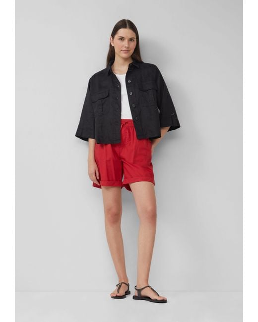 S.oliver Red Langarmbluse Leinen-Overshirt im Relaxed Fit mit weiten 3/4-Ärmeln