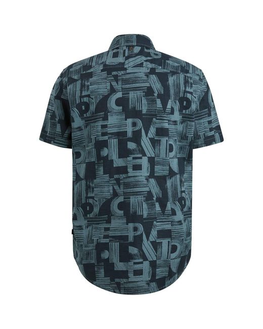 PME LEGEND Langarmhemd Freizeithemd Kurzarm Regular Fit (1-tlg) in Blue für Herren