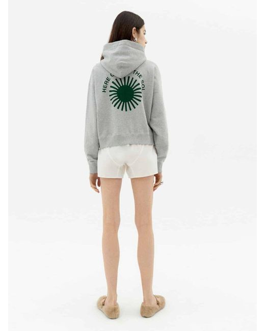 Thinking Mu White Valeria Sweatshirt Retro Sol
