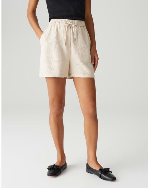 Opus Natural Shorts MELANE Wide aus gebondetem Viskose Mix