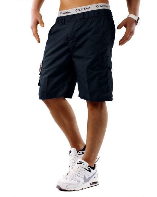 Max Men Cargoshorts Cargo kurze Capri Sommer Basic (1-tlg) in Blue für Herren
