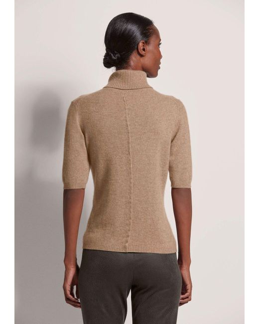 Madeleine Natural Strickpullover Kaschmirpullover mit Rollkragen
