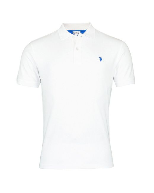 U.S. POLO ASSN. Shortsleeve Basic Poloshirt (1-tlg) in White für Herren