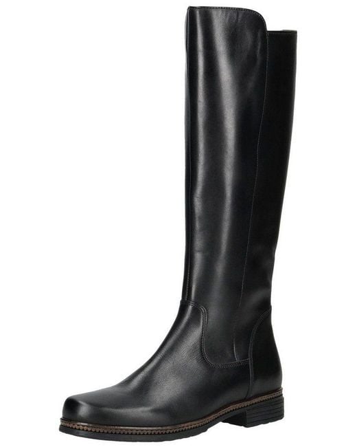 Gabor Black Stiefel Leder/Textil Stiefel