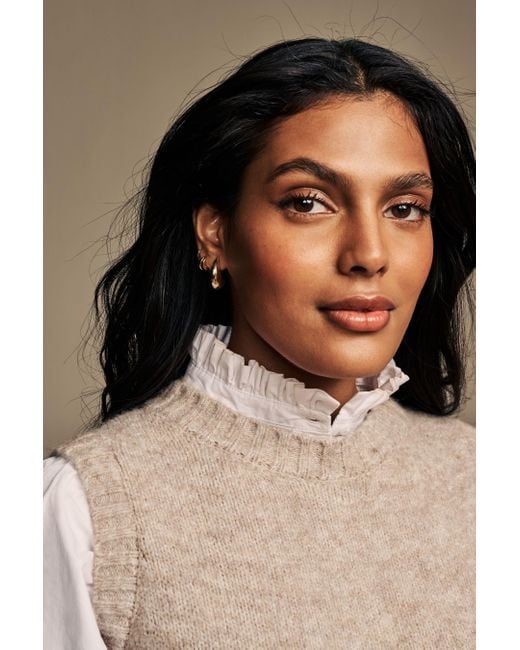 Laura Ashley White 2-in--Shirt gestricktes Oberteil mit Hemdeinsatz (1-tlg)